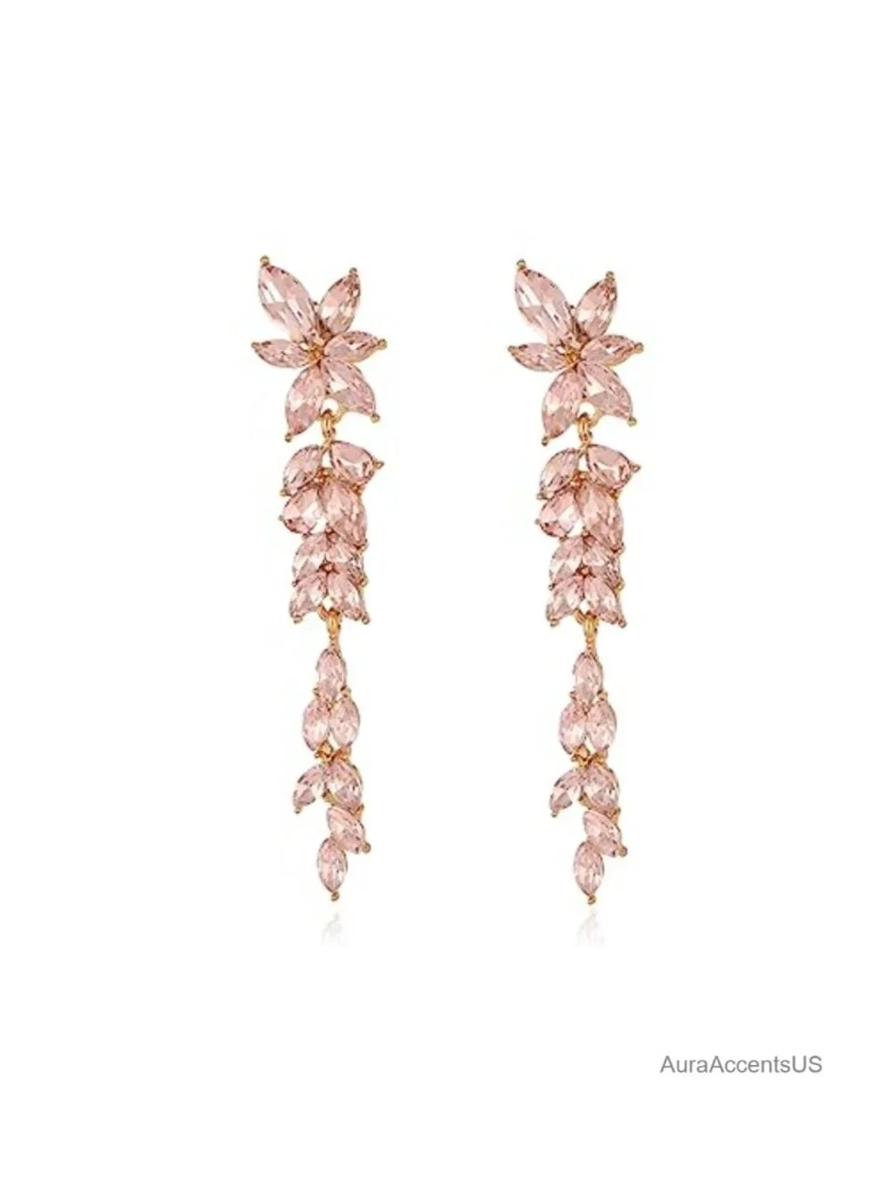 Rhinestone Drop Dangle Earrings Sparkly Crystal Chandelier Bridal Wedding